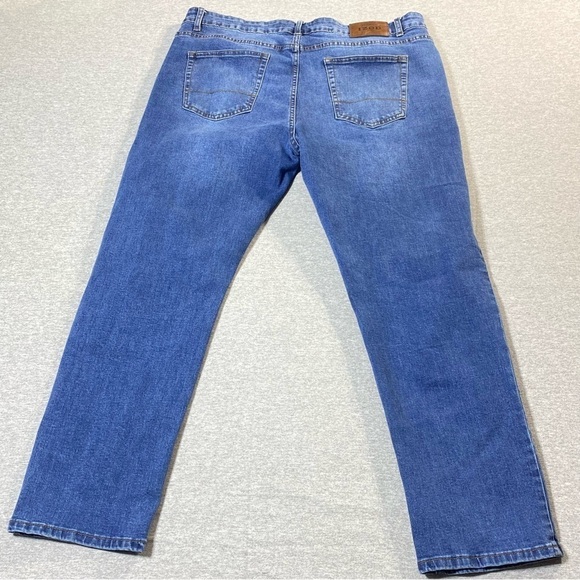 Izod Jeans Men's W40 Blue Comfort Stretch Straight Leg Mid Rise Casual Denim - Picture 6 of 13